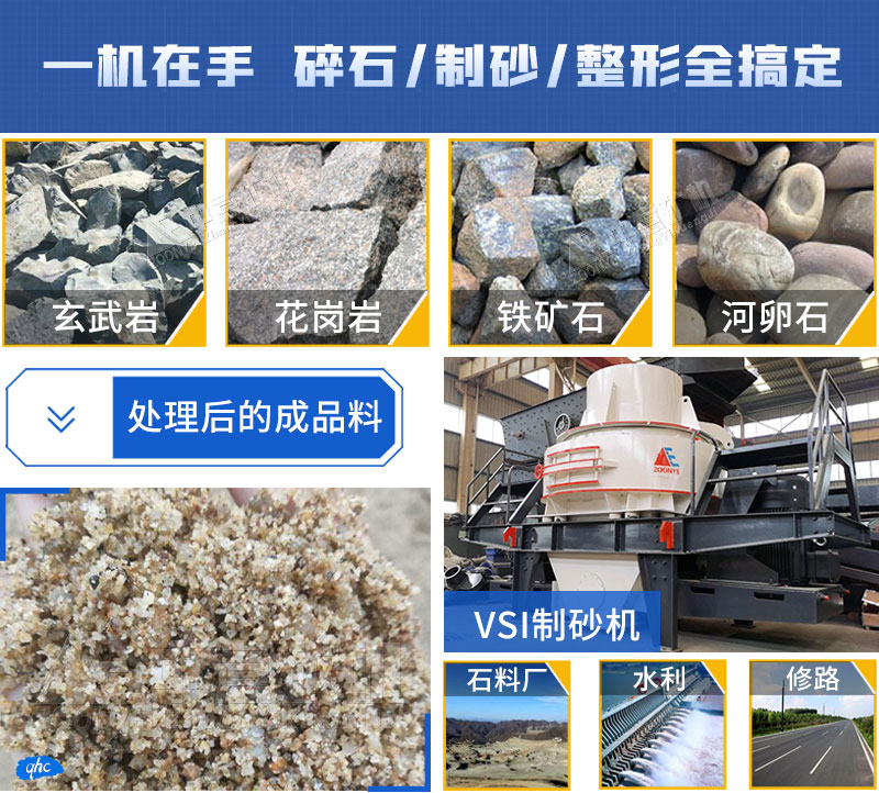 中意制砂机应用范围