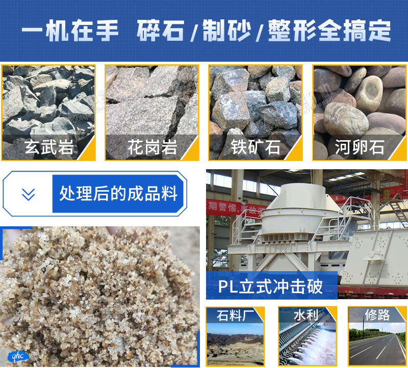 冲击式破碎机应用物料