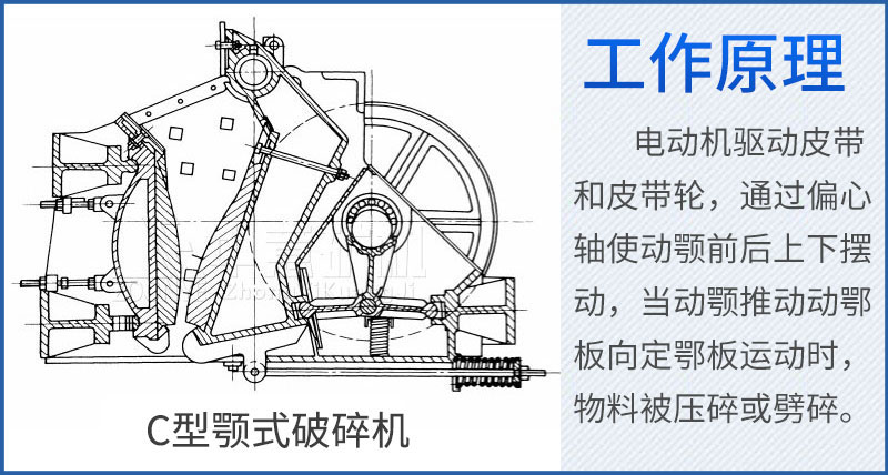 C型鄂式破碎机工作原理