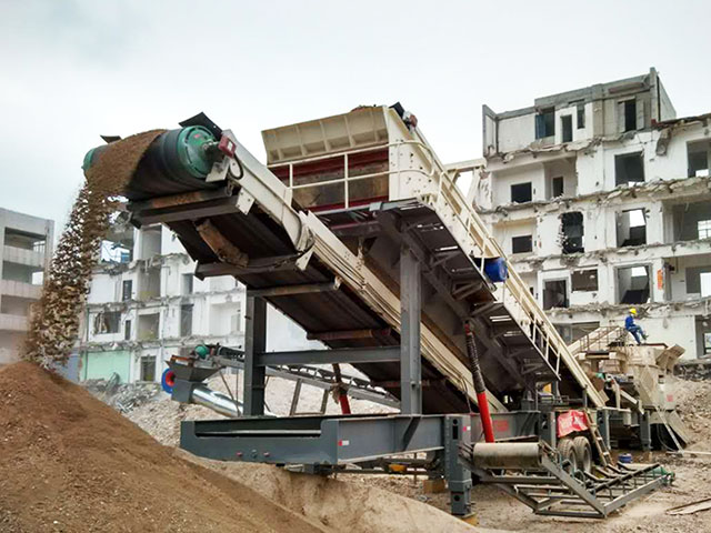 深圳华楠建筑废料公司建筑垃圾就地破碎筛分变成骨料