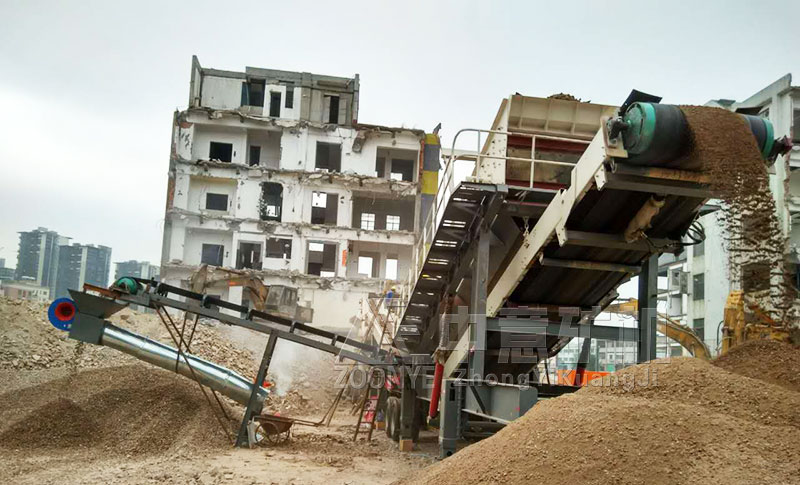 移动式建筑垃圾破碎站